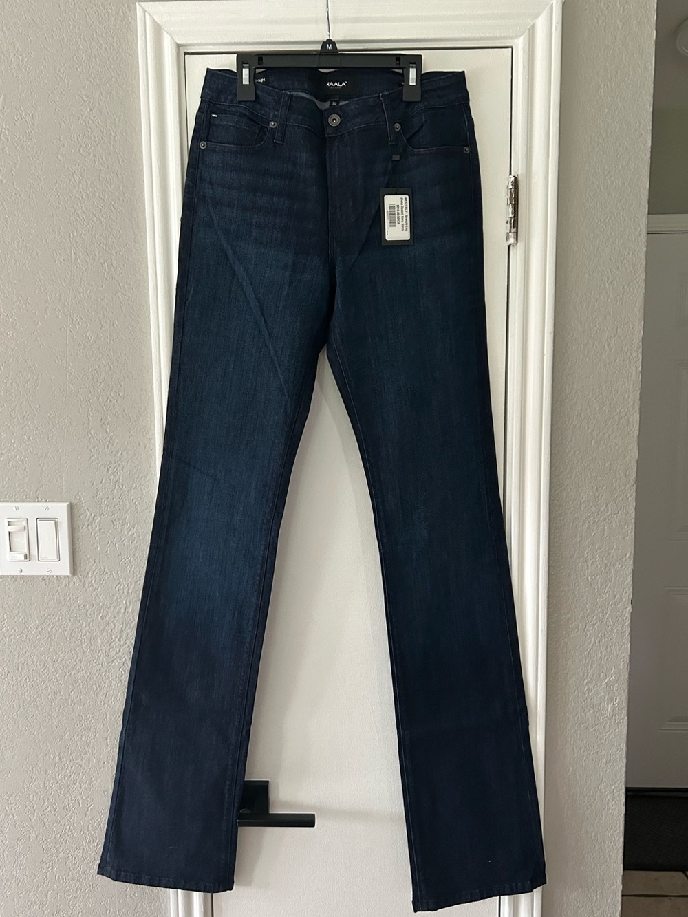 NWT Haala Westerly Straight Leg Jeans - Deep Ocean Navy Stitch (30 x 38)